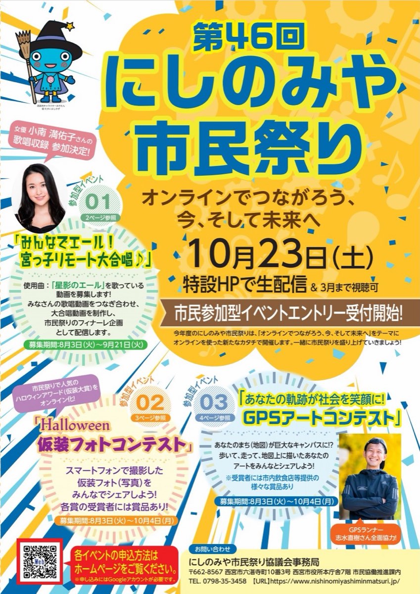【ついに公開!】にしのみや市民祭り2021プロモーション動画(監修/ GPSランナー 志水直樹) 写真2